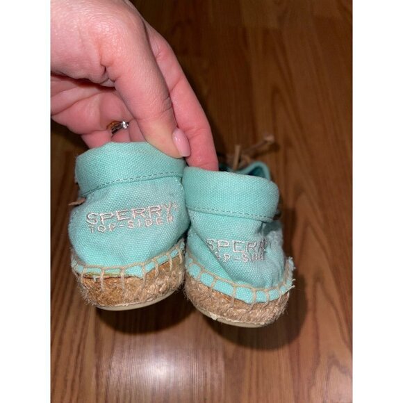 Sperry Top Sider Slip-On Carrefour Retro Woven Flat Loafers Aqua 8.5 - Picture 10 of 12